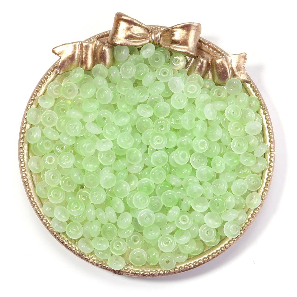 100Pcs/Lot Jelly Color Imitation Jade Glass Beads Abacus Beads Wheel Shape Loose Spacer Beads For Jewelry Making DIY Accessories
