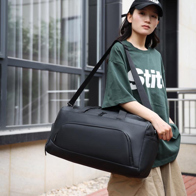 Dry and wet separation women's sports fitness bag short trip out large capacity portable outdoor leisure belt shoe compartment travel bag