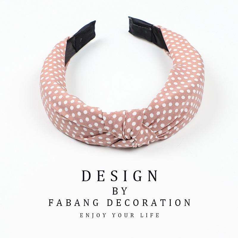 Korean Style Women's Striped Criss-Cross Bow Headband for Yoga & Face Washing