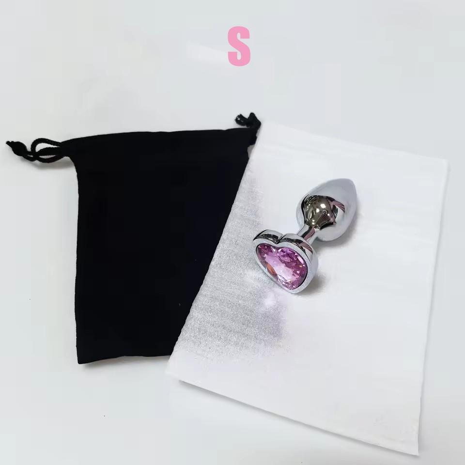 Heart Base Metal Anal Plug Stainless Beginner 5 Size Butt Plug Anus Masturbation Stimulator Dildos Adult Sex Toys For Man Women