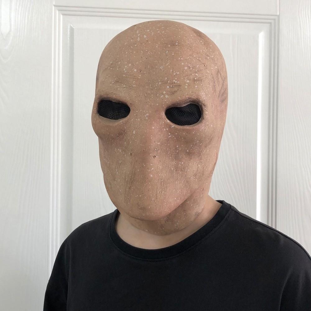 Faceless Man Alien Skull Latex Helmet Dress Up Party Cosplay Props  Unisex