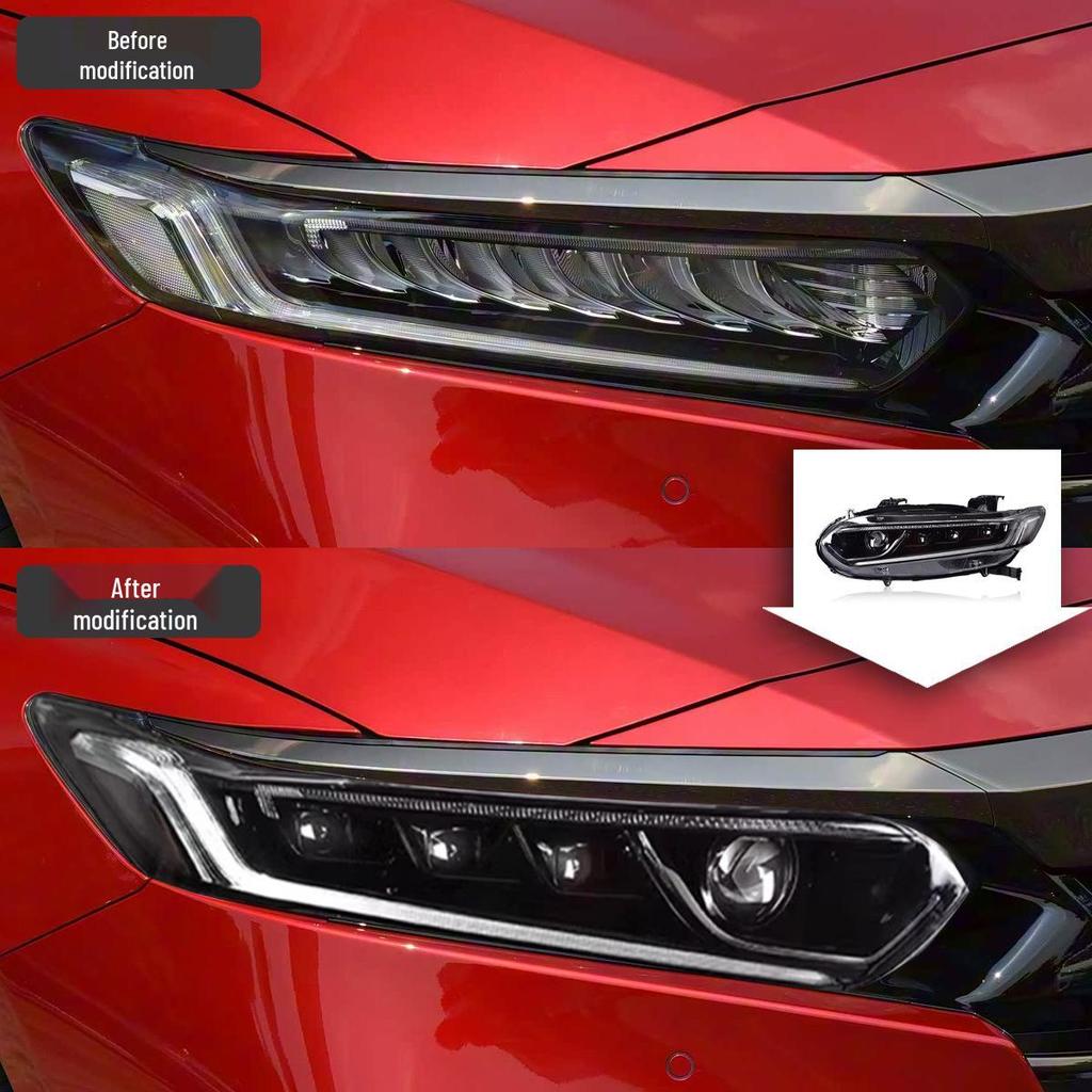 18-22 Gen 10 Honda Accord LED Headlight Assembly with Projector, DRL & Sequential Turn Signals