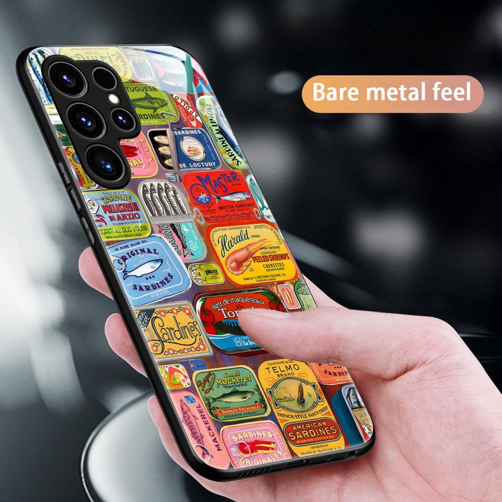 Sardines  Phone Case For Samsung S26 S25 S24 S23 S22 S21 Plus Ultra Note20 Glass Magnetic Case