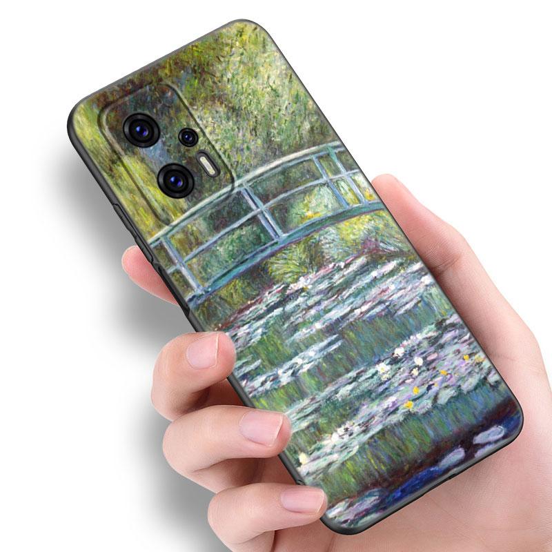 Claude Monet Oil Painting Phone Case For Xiaomi POCO F2 F3 M2 M3 M4 X3 X4 Pro NFC F4 GT 5G F1 X2 C3 C31 C40 M5S TPU Black Cover