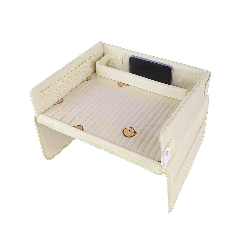 Vassoio per seggiolino auto per bambini pieghevole con più tasche impermeabile tavolo per auto tavolo portatile di grande capacità per pranzo disegno auto