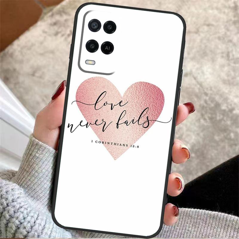 Christian Scripture Case For Oppo A60 A80 A40 A5 Pro A15 A16 A17 A57 A77 A94 A74 A54 A76 A96 A18 A38 A58 A78 A98