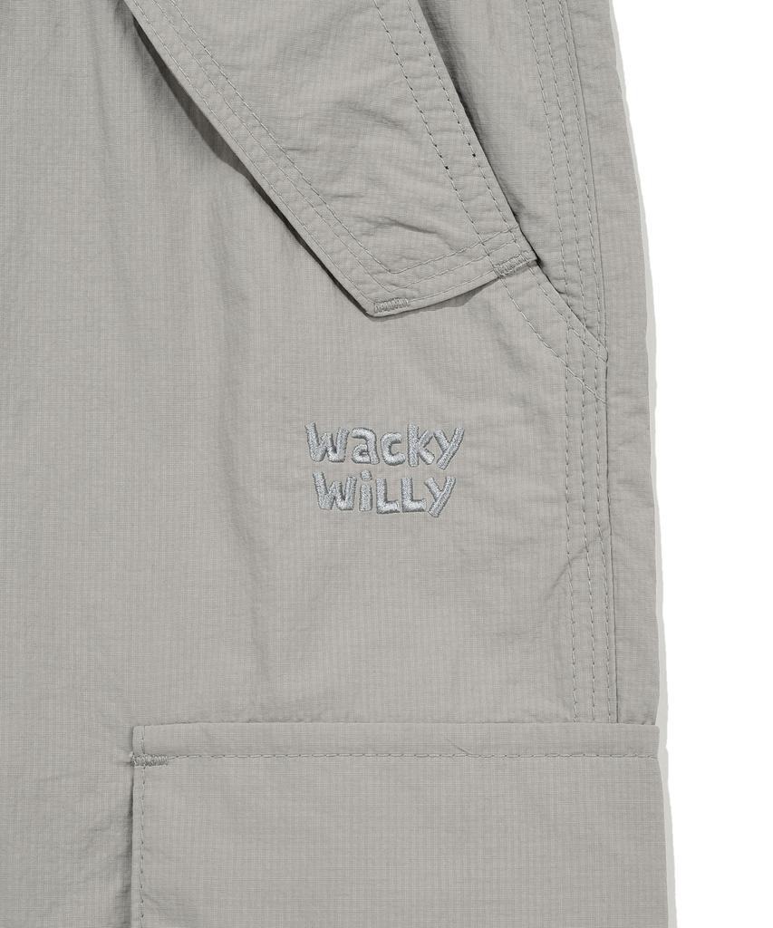WACKY WILLY Nylon Straight Cargo Pants Grey
