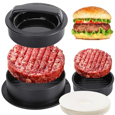 3-in-1-Burgerpresse-Patty-Maker-Set zum Grillen gefüllter Burger-Slider, langlebiger BPA-freier Kunststoff, leicht zu lösendes Küchengerät