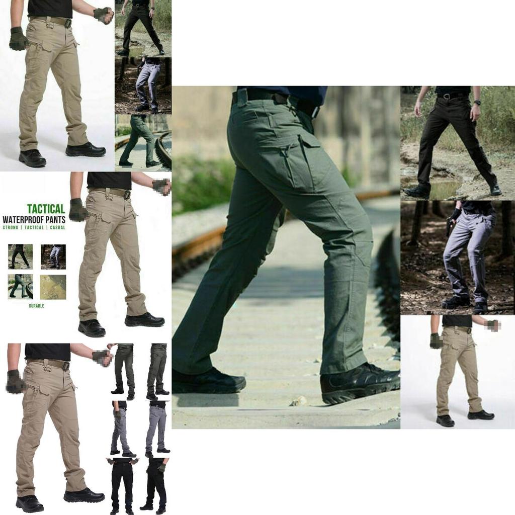 Herren Taktische Cargohosen Outdoor Wandern Winddichte Militärische Kampfhosen Sport