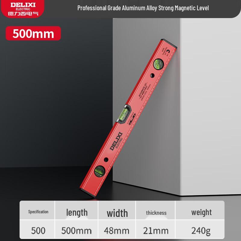 Delixi Magnetic Aluminum Alloy Spirit Level