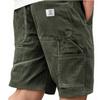 Herren Vintage Cord Cargoshorts, Modische Mehrzwecktaschen Gesticktes Etikett Lässige Kurzhosen