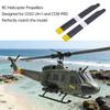 RC Helicopter Main Rotor Blades Lightweight Propeller Spare Parts Stable Flight Easy Installation Black