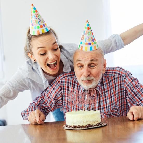 Buy 5Pcs Sparkling Glitter Birthday Cupcake Toppers Creative Shape