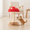 Toadstool Cat Scratching Post Cute Pet Furniture Wooden for Living Room, Cats
