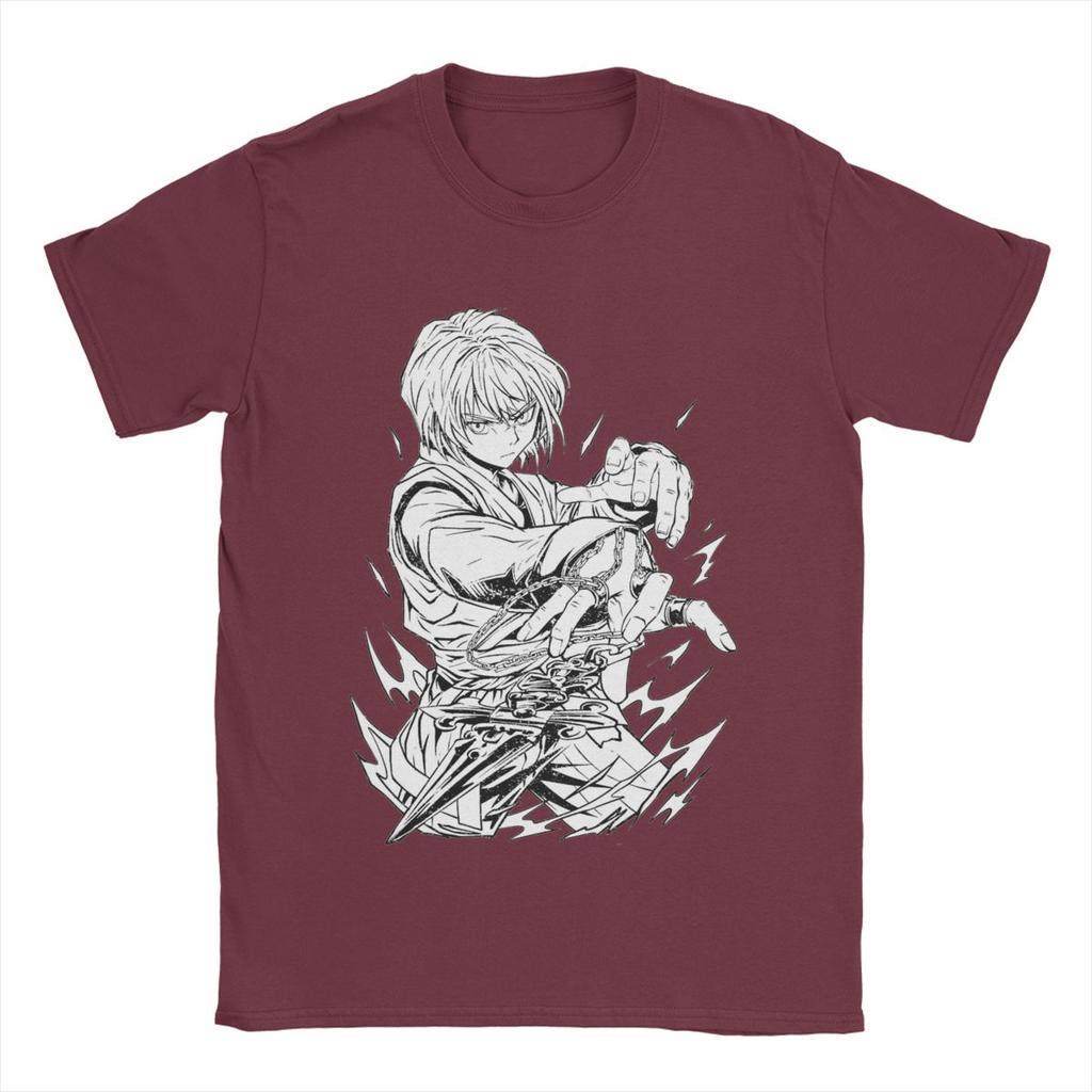 The Chain Of Vengeance Kurapika Hxh Anime Men T Shirt Vintage Tees Short Sleeve Crew Neck T-Shirt Cotton Plus Size Tops