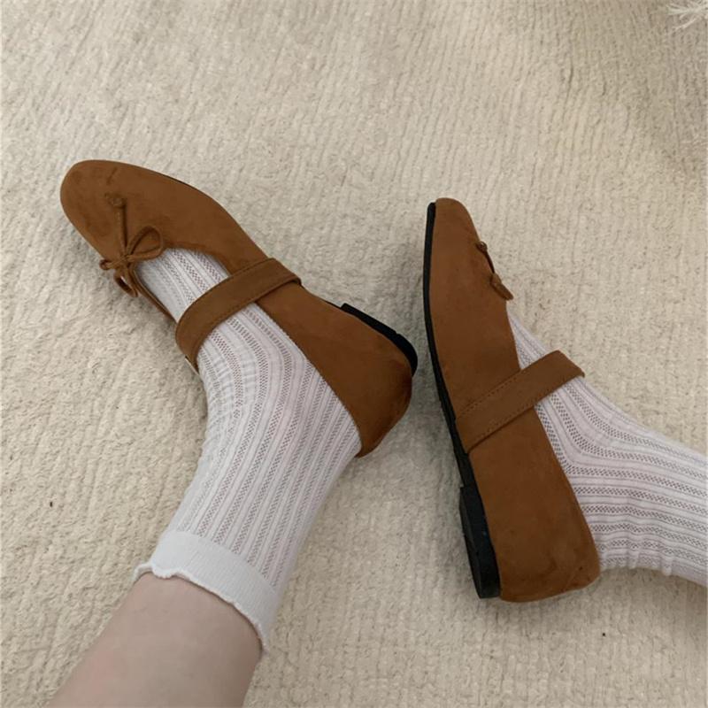 Fashion IPPEUM Velvet Ballet Flats Round Toe Buckle Mary Jane Shoes 2025 New Summer Ballerinas Zapatos Mujer
