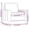 Armchair Light Grey 60 cm Velvet