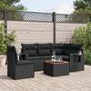 VidaXL Garden Lounge Set with Cushions 6 Pcs, Patio Sofas, Patio Furniture Set, Outdoor Furniture, Black 3224564