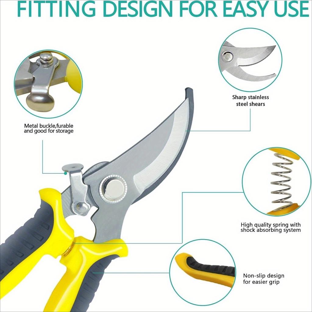 Gardening Scissors for Cutting Tree Branches, Specialized Scissors for Pruning, Garden Fruit Tree Pruning, Flower Pruning, Household Scissors