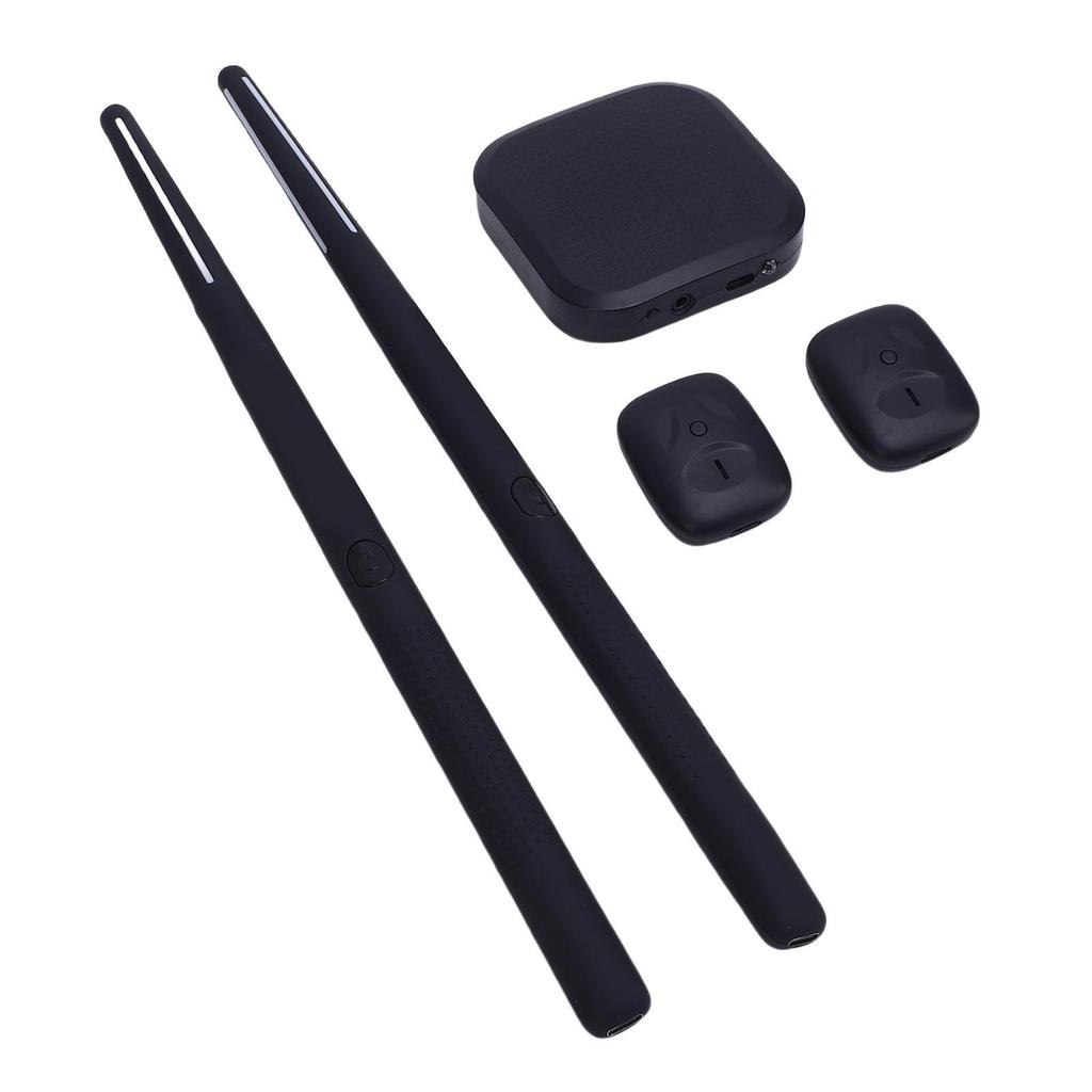 Air Drum Sticks Kit Multifunctional 3D Motion Sensor 8 Sounds RGB Portable Electronic Drum Set with Foot Pedal