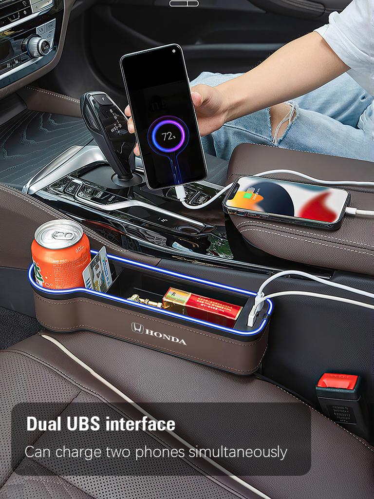 CKNJU1 Car Interior Atmosphere Light Storage Box Seat Gap Boxs For Honda Civic Accord Fit Jazz Pilot CRV Odyssey Passport City Shuttle