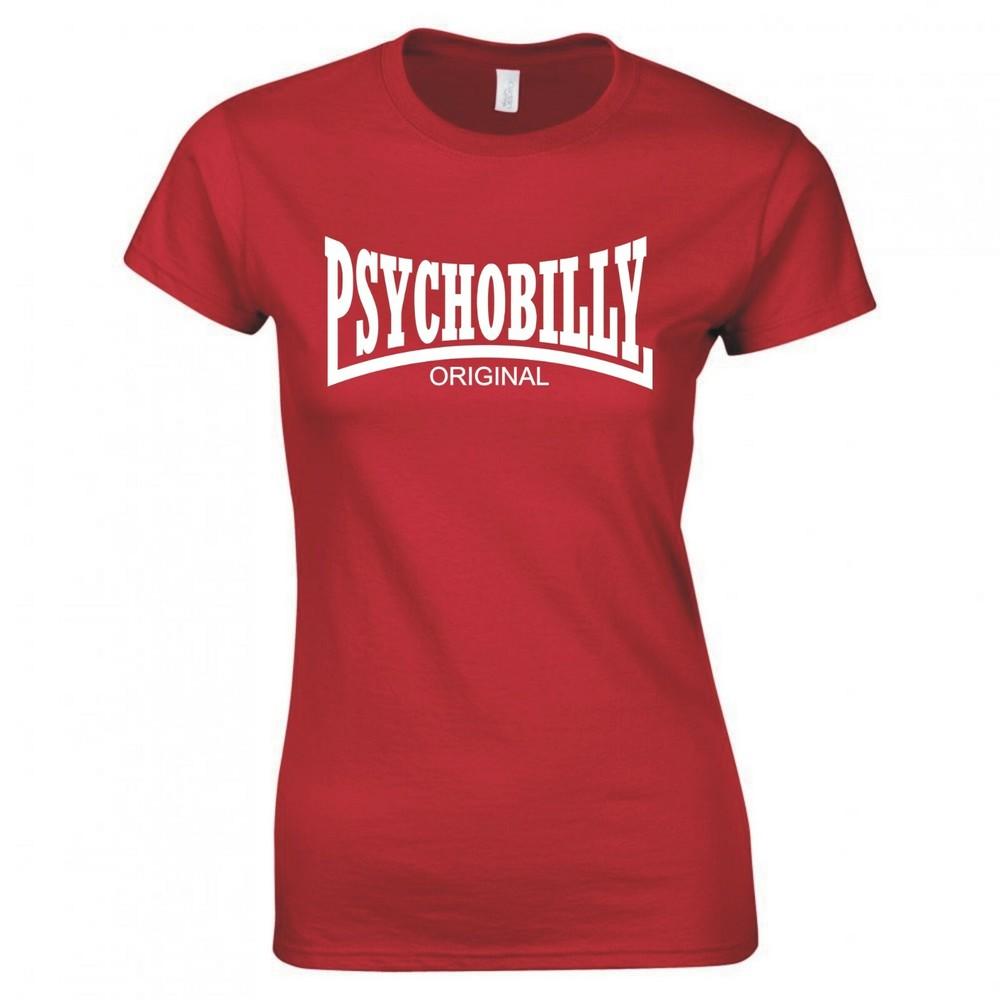 Music Rockabilly Punk Psychobilly Original Ladies Skinny Fit Tshirt S