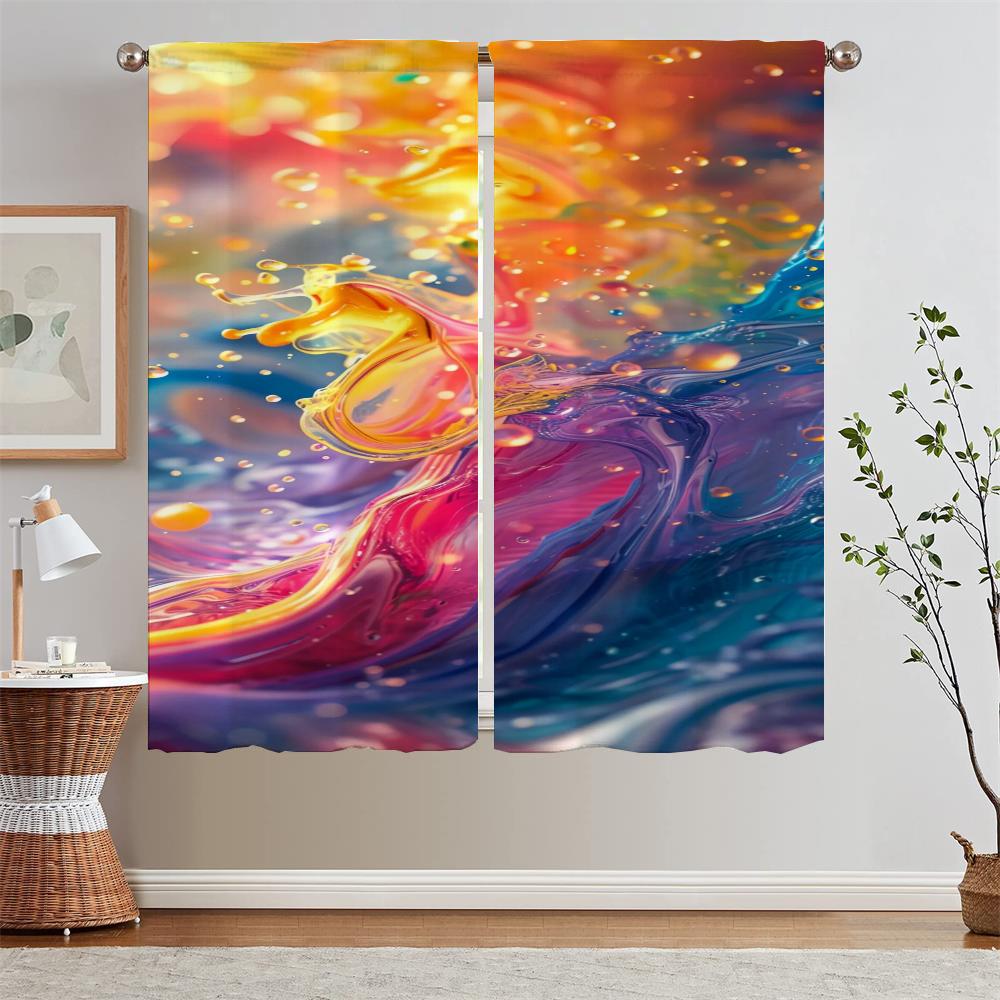 

Dream Dopamine Color2 White Curtains for Living Room Tulle in Kitchen Curtains 2 Pieces Window Bathroom Curtain Tiebacks Blinds W50xH70cmx2pcs-CL