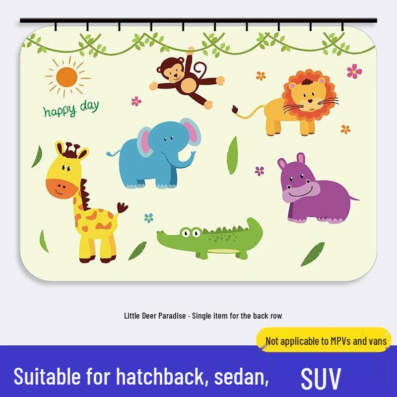 Car Sunshade Curtains: Blackout, Heat Insulation, Privacy, Cartoon Design