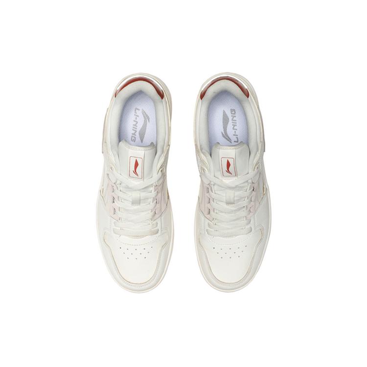 New LiNing Tianji Slip Resistant Cushioning Wear Resistant Breathable Low Top Skateboard Shoes Men's Mist White AGCP299-5