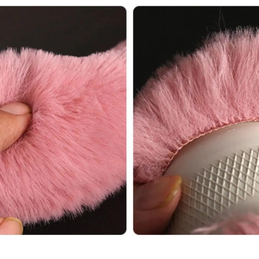 Winter Warm Soft Fluffy Plush Car Steering Wheel Cover Cute Non-Slip Elastic Protector Grip for Comfortable Driving Experience
