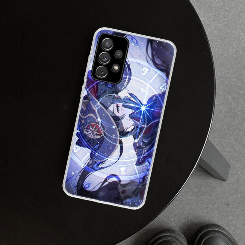 Genshin Impact Mona Girl Phone Case for Samsung Galaxy A17 A16 A26 A36 A56 A57 A37 A15 A25 A35 A55 A14 A24 A34 A54 A13 A23 A33 A