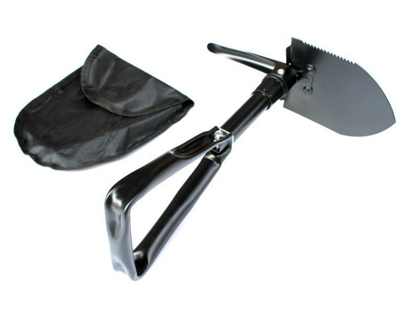Medium Black Folding Camping and Multifunctional Entrenching Shovel for Outdoor Use