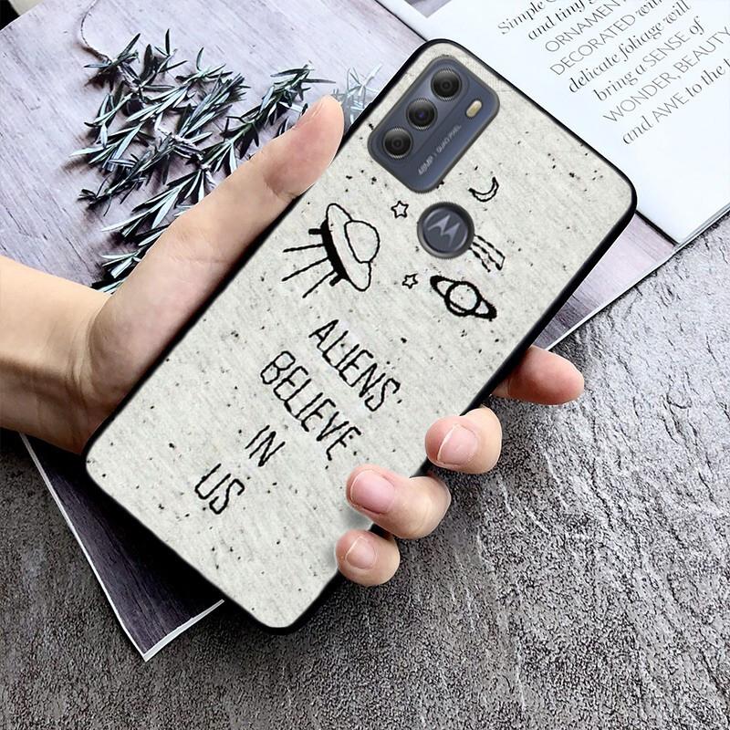 Alien UFO Phone Case for Motorola Moto E7 Plus E32 E20 E40 Edge 20 Lite G22 G52 G20 G30 G100 G60 G50 G10 G Pure G Stylus