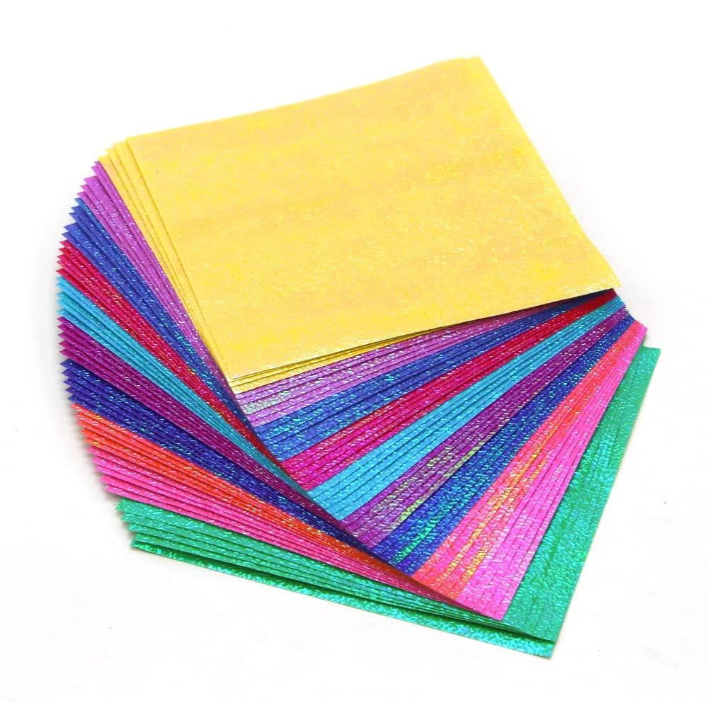 Glitter Origami Paper 50 10 15cm Paper Glitter Thousand DIY Crafts Set, Sheets, Colors, Square, Single-Sided, Colorful, Art, Paper, Cranes,