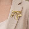 DIY Tailor Tools Brooch Zinc Zinc Alloy Lapel Pin Unique Sewing Supplies Brooch Banquet Party