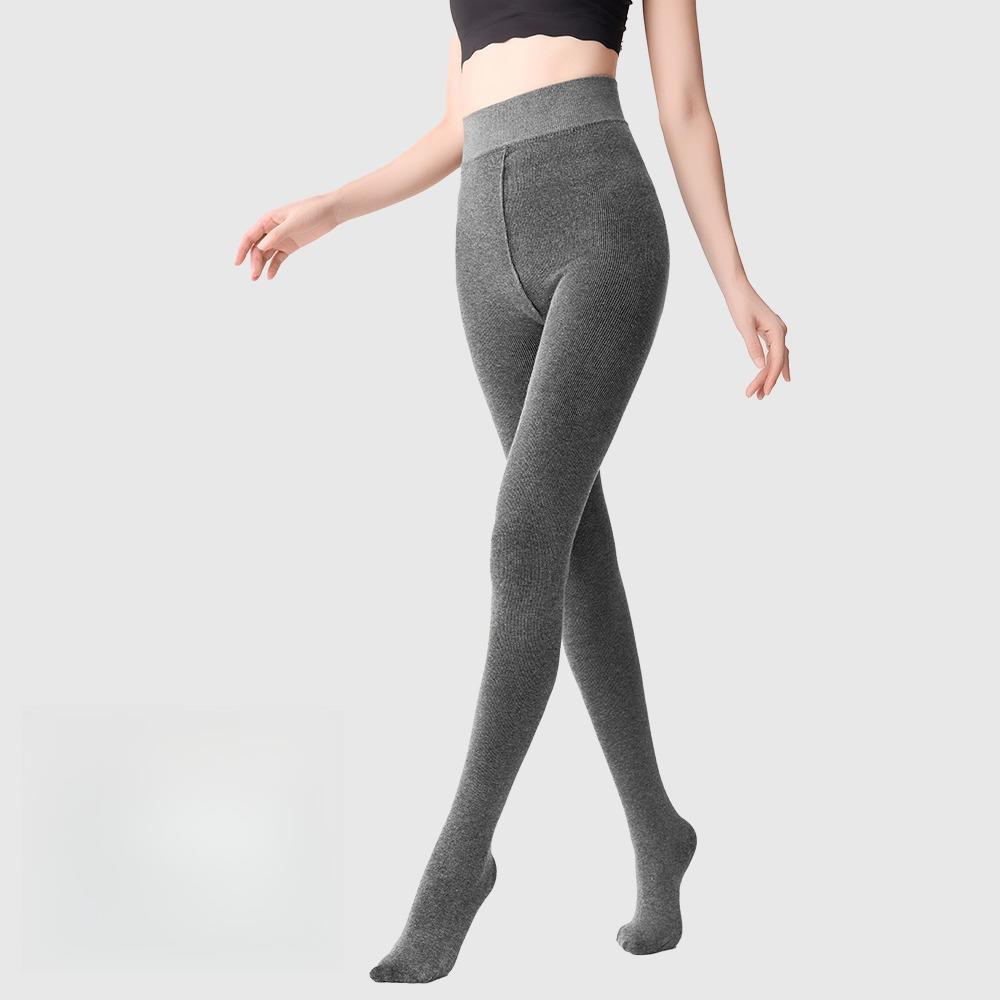 

Kave Women Grey Knitted Tights Autumn Basic Opaque Pressure Pantyhose Streetwear High Waist Stocking Leggings Y2K Gray Hosiery One Size