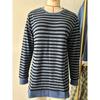 Autumn and Winter Women's Blouse Plus Size Striped Clashing Round Neck Long Sleeve Loose Top