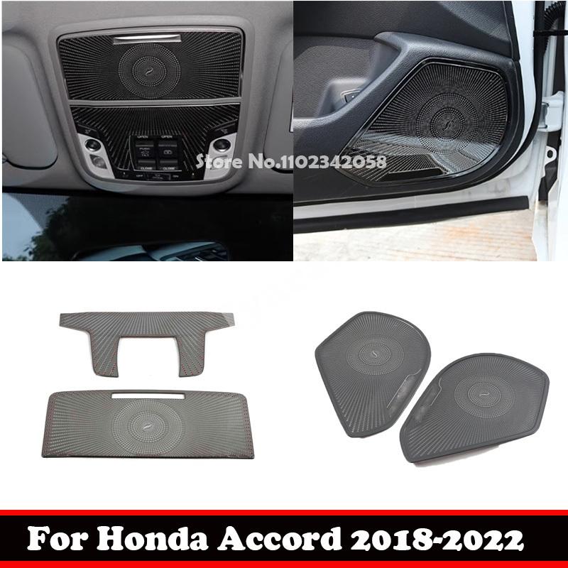 For Honda Accord X 10 2018     Interior Accessories Door Audio Speaker Loudspeaker front readlamp cover Sticker