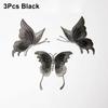 3Pcs/Set Mesh Embroidered Butterfly Patches DIY Clothes Patches  Hats Skirt Legging Hair Clips Decor