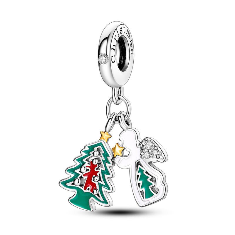 Grüne Farbe Charms Fit Armbänder 925 Silber Avocado Klee Perle Kaktus Chamäleon Zirkon DIY Schmuck Charme