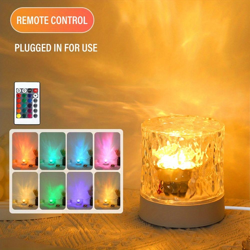 1 Stück Dynamisches Wasserwellen-Nachtlicht Desktop-Projektionslicht Schlafzimmer Spielzimmer Umgebungslicht Weihnachts-Valentinstagsgeschenk