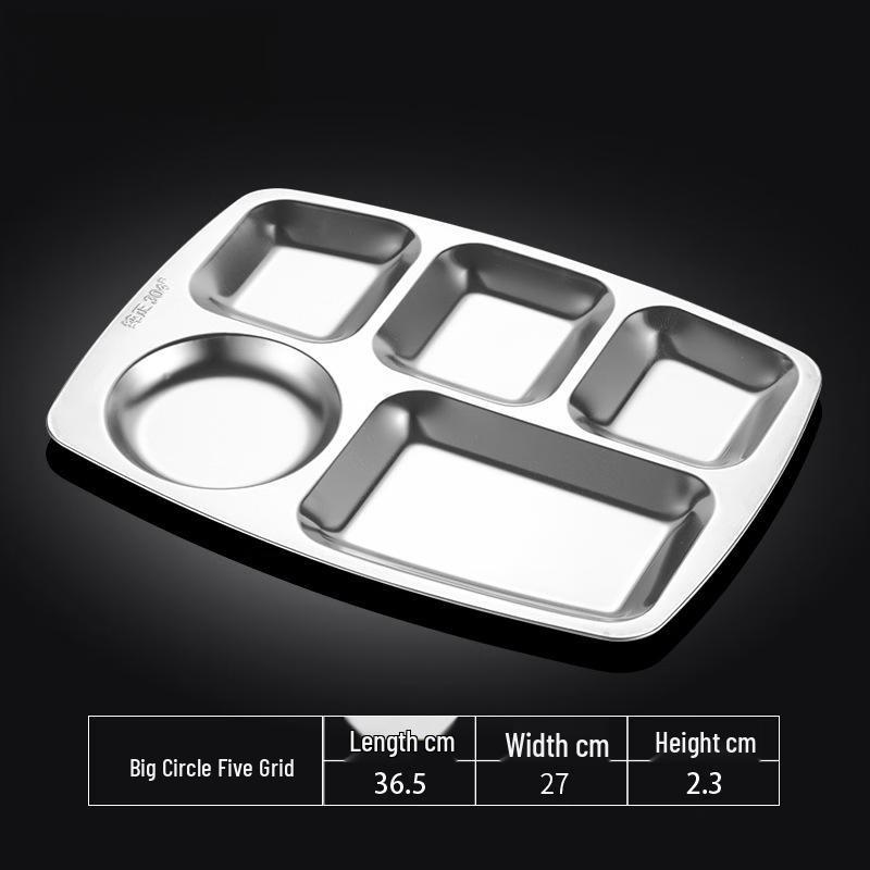 Stainless Steel Divided Dinner Plate