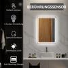 70 x 50cm LED Bathroom Mirror with Lights, Dimmable Makeup Mirror, Vanity Mirror with 3 Colour, Smart Touch, Anti-Fog