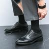 Spring / Autumn High Quality Men British Business Comfort Casual Leather Shoes Fashion Men Lace Up Block Pointed Leather Shoes