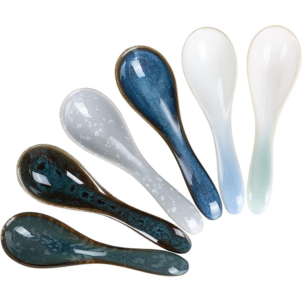 Stirring Kids Ceramic Dinnerware Eating Mixing Soup Spoons Tableware Kitchen Utensil Cutlery