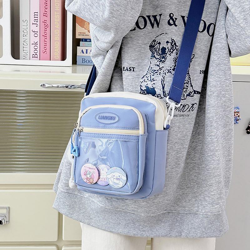 Women's Bag Small Square Bag New Sweet and Cute Girl Kawaii Ulzzang Ita Bag Contrasting Color Ins Shoulder Crossbody Bag