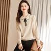 Women's 100% Wool Hot Diamond Lapel Sweater