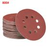 5 Inch 8 Hole Perforated Self Adhesive Sanding Discs Oxide Dry Sandpaper Polished Red Sandpaper