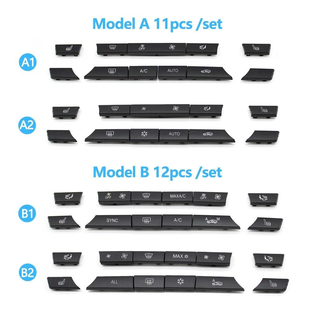 11/12/14pcs Dashboard Air Conditioner AC Button Heater Switch Cover For BMW 5 6 7 Series X5 X6 F10 F18 F06 F12 F01 F02 F15 F16