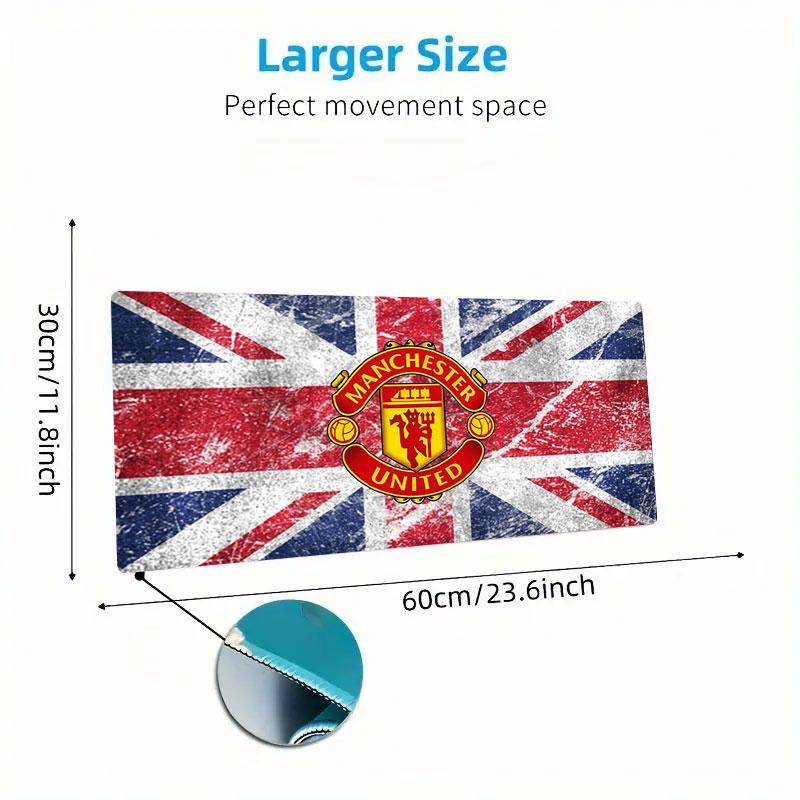 Manchester United F Large Size Mouse Pad Large Gaming Table Cushion Non-slip Laptop Tablet Big Mousepad XXL Mat Mini PC Playmat With Lock Edge